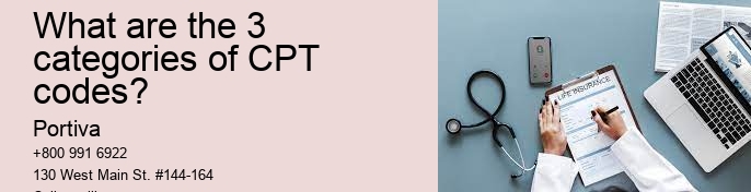 What are the 3 categories of CPT codes?