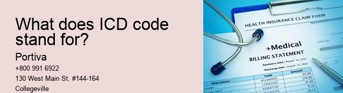 What does ICD code stand for?